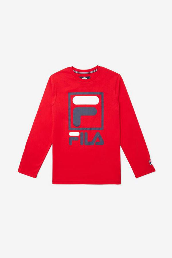 Camisetas Fila Niños Rojas - Red Logo - España 693874LDO